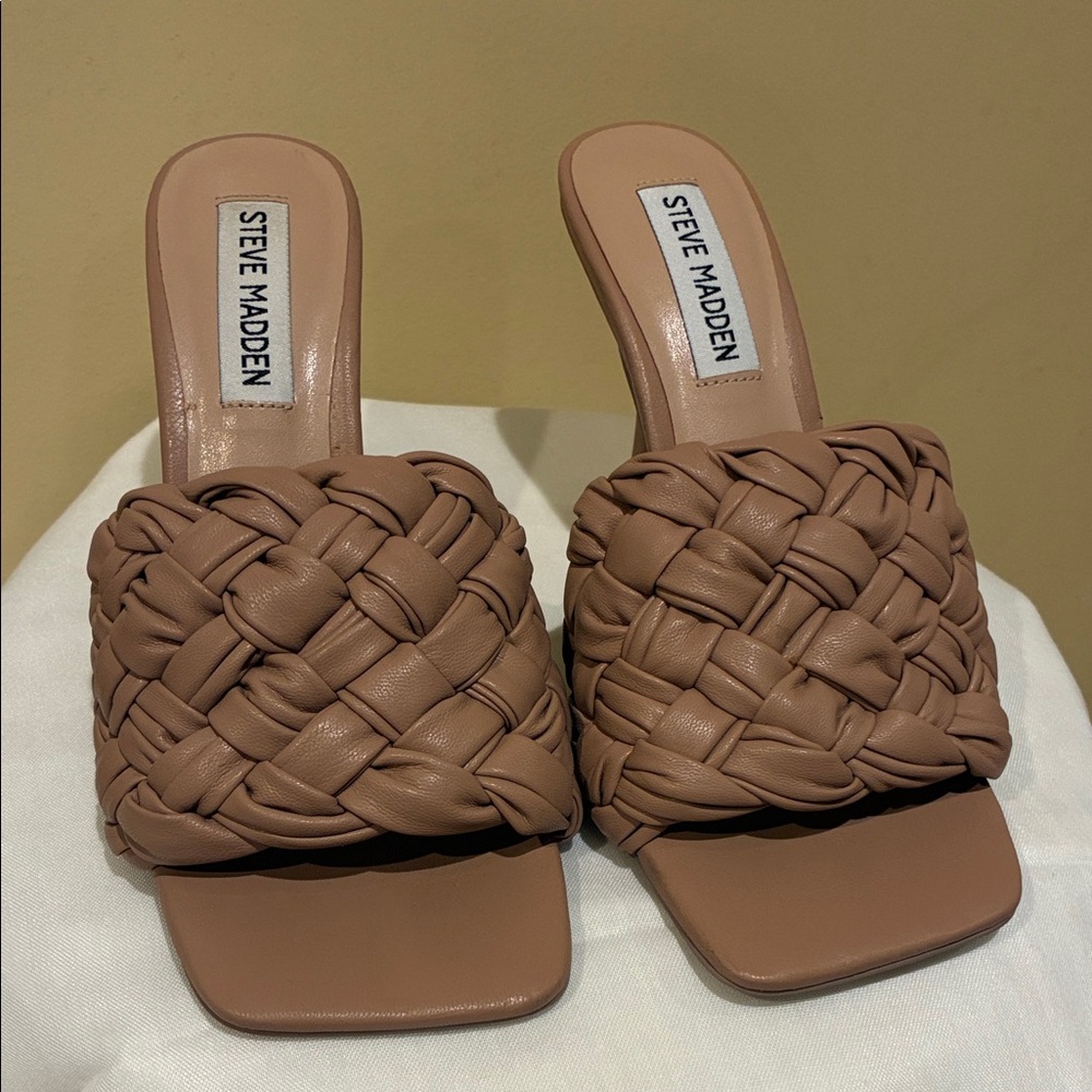 Steve Madden Jarina Women's Tan 6M Braided Heels